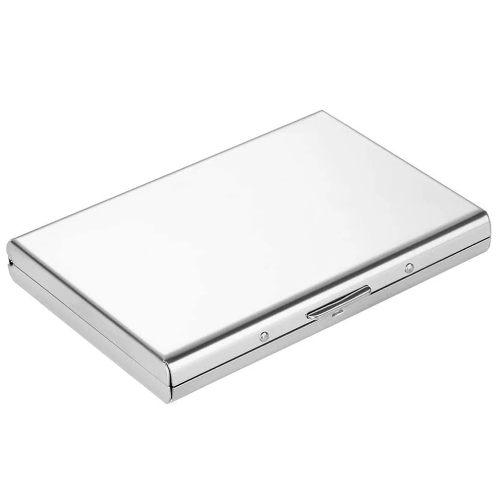 FZFZ Metal Card Holder Wallet,Ultra Thin Stainless Steel Metal Wallets RFID Blocking Credit Card Wallet Holder,White