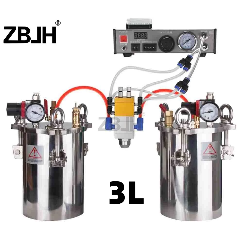 

AB glue dispensing set 2pcs 3L pressure barrel + 1pcs dispenser +1pcs AB valve