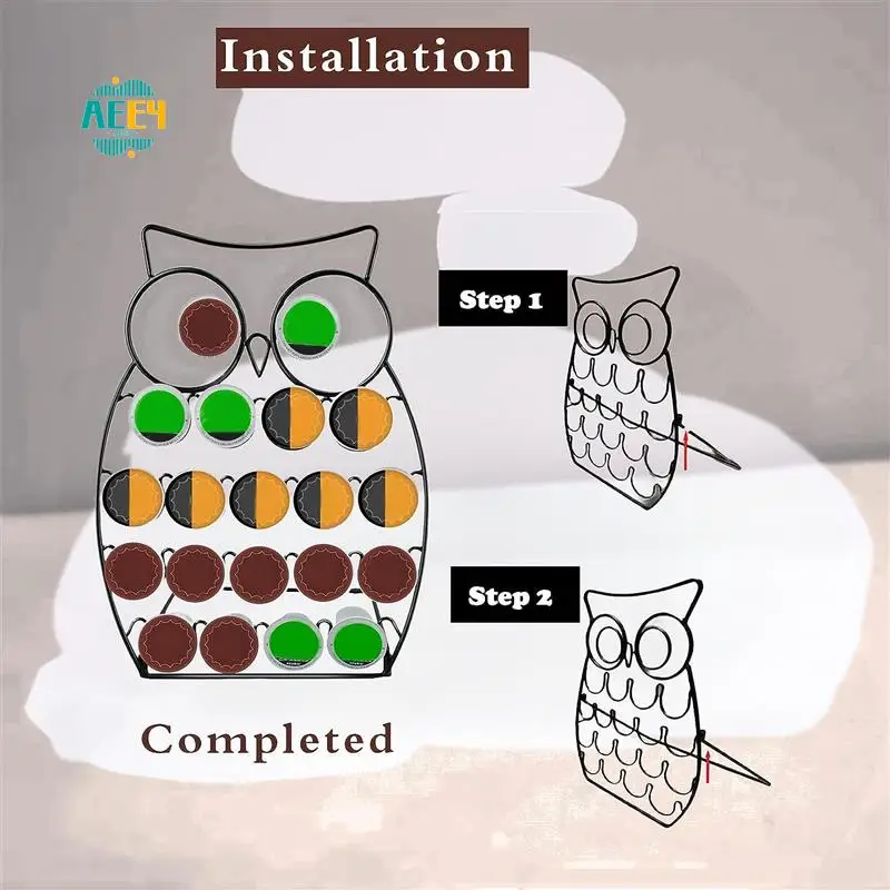 

AEE4-Coffee Pod Holder Coffee Pods Holder Coffee Pod Storage Compatible For K Cups(20 Pods)