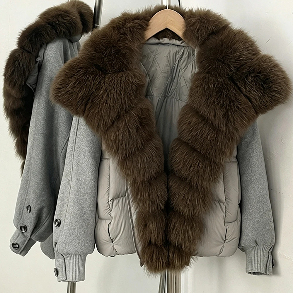 Women's Casual Winter Down Jacket Fur Collar Quilted Insulated Puffer Coat with Windproof Warm Street Style for Cold Winter