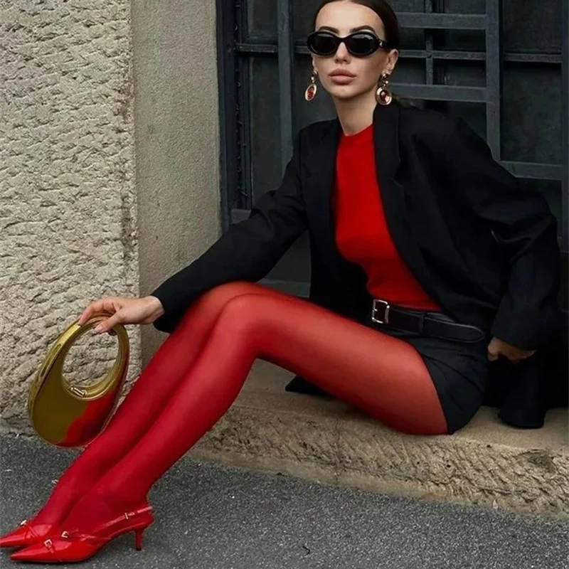 

Women Red Tights Velvet Stocking Korea Slim Lingerie Pantyhose Lace Leggings Socks Gothic Socks Party Clothing Accessories
