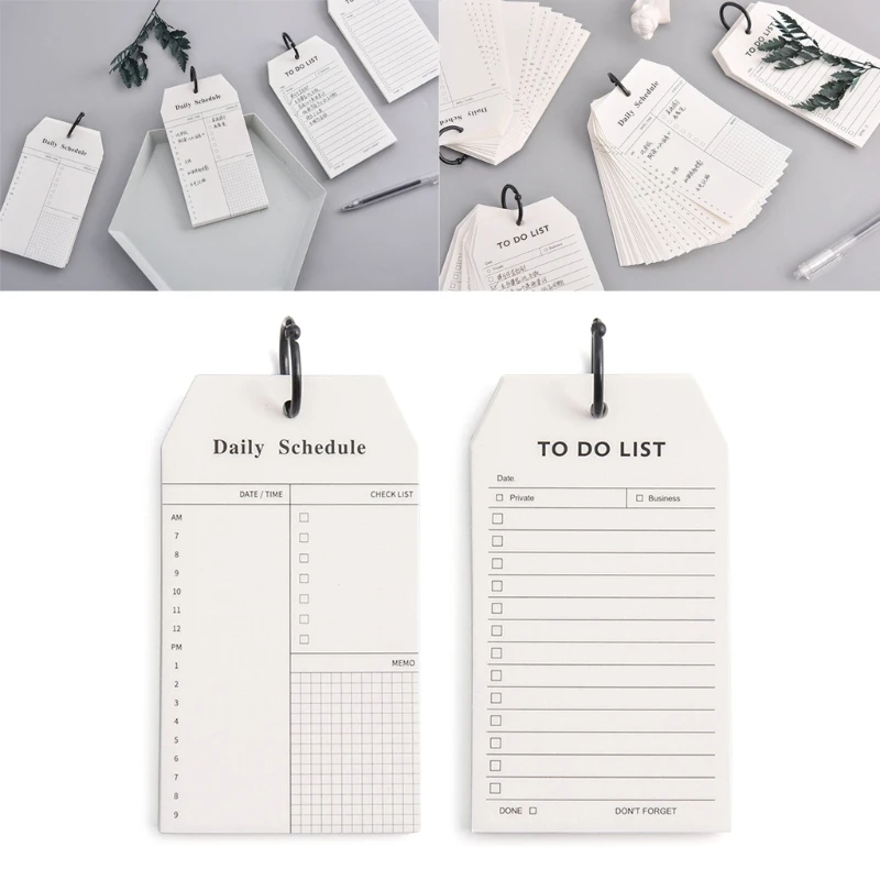 Notizblock mit Spiralblättern, Tageskalenderblock, Notizbuch, Zeitplan, Planer, Layout, Dropship