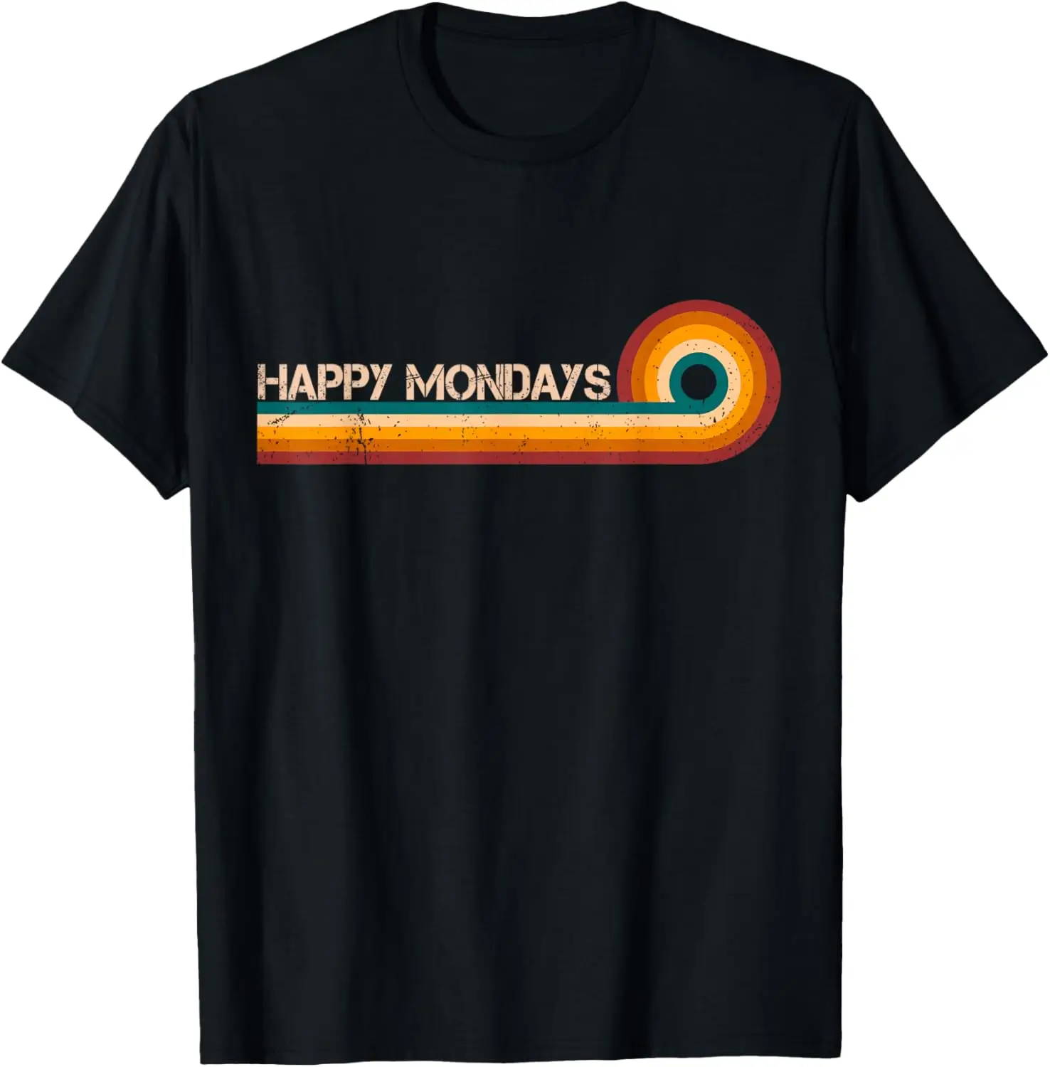 Happy Mondays Retro Stripes Musician Vintage T-Shirt