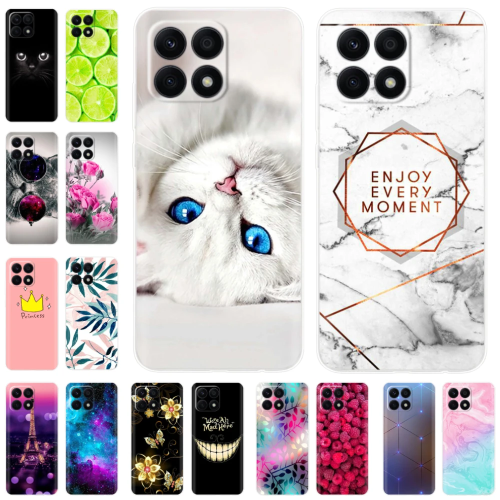 For Honor X8a 2023 Case 4G Funda Clear Soft Silicone TPU Phone Cover Case for Honor X8a Cover HonorX8a X 8a CRT-LX1 Bumper Coque