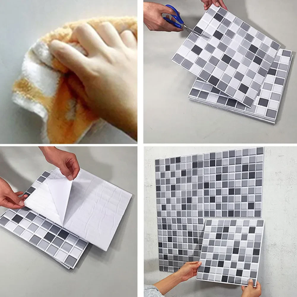 Create a Fresh Look in Your Kitchen and Bathroom with Waterproof Self Adhesive Mosaic Stickers No Professional Help Needed