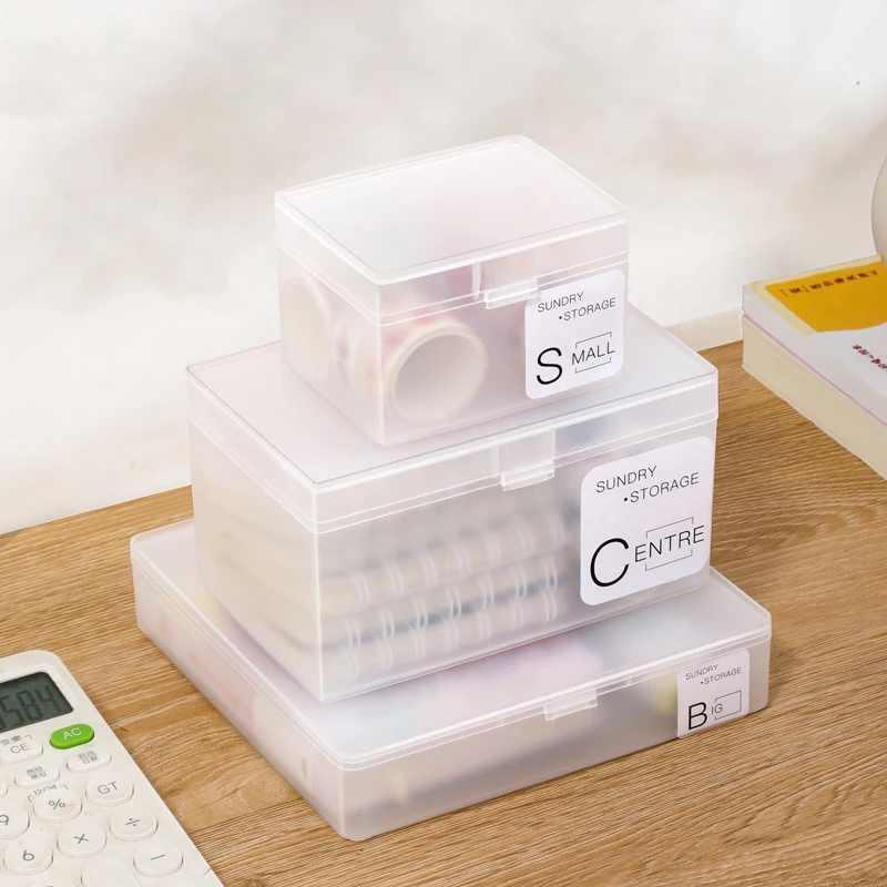 Transparent Plastic Box Kpop Photo Card Storage Box Translucent Kpop Photo Card Storage Box Desktop Cosmetic Storage Organizers