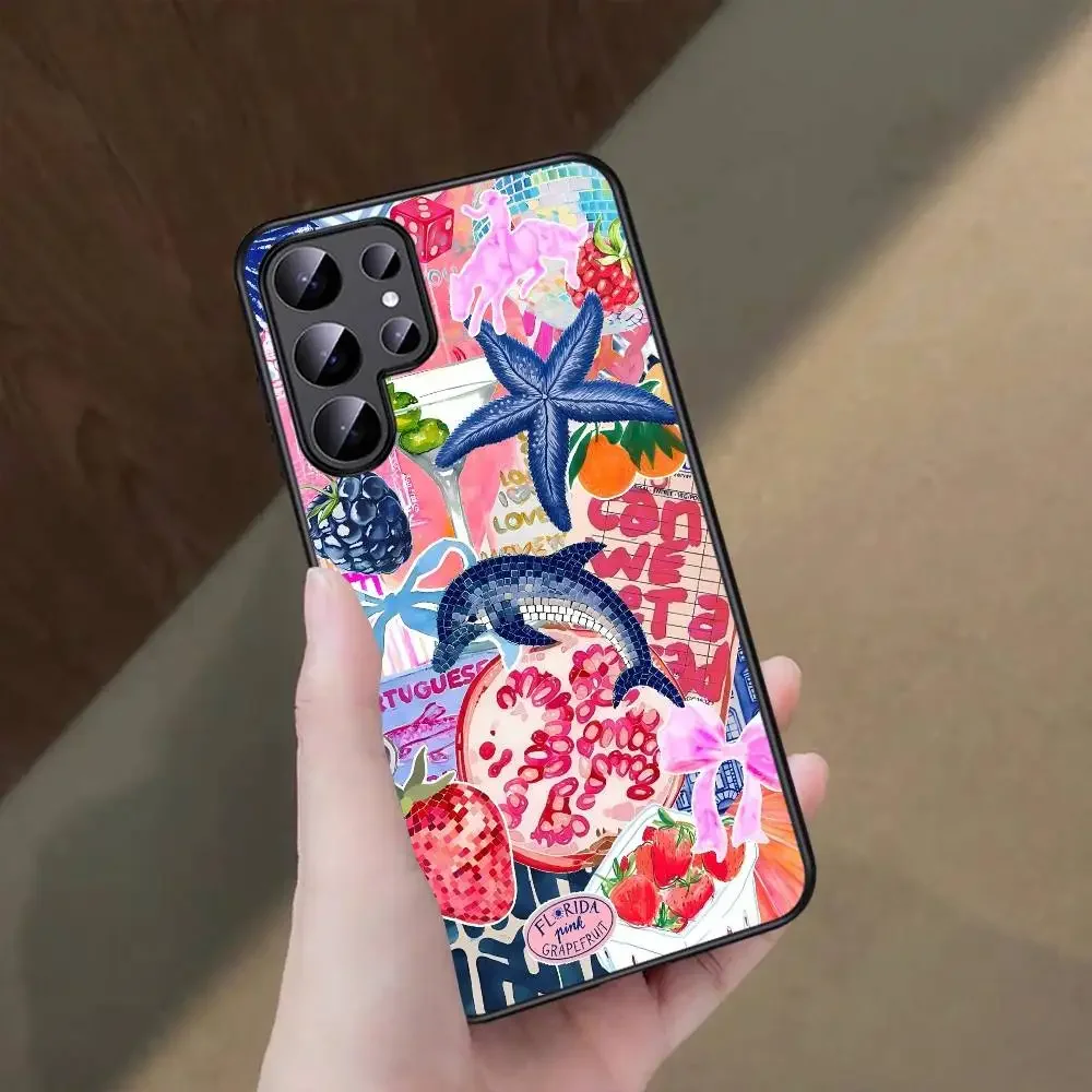 شاطئ البحر مشهد موجة الشاطئ قضية الهاتف لسامسونج غالاكسي S25 S23 S24 FE S22 S20 S21 S10 S9 زائد لايت الترا FE S30 نوت 20 10