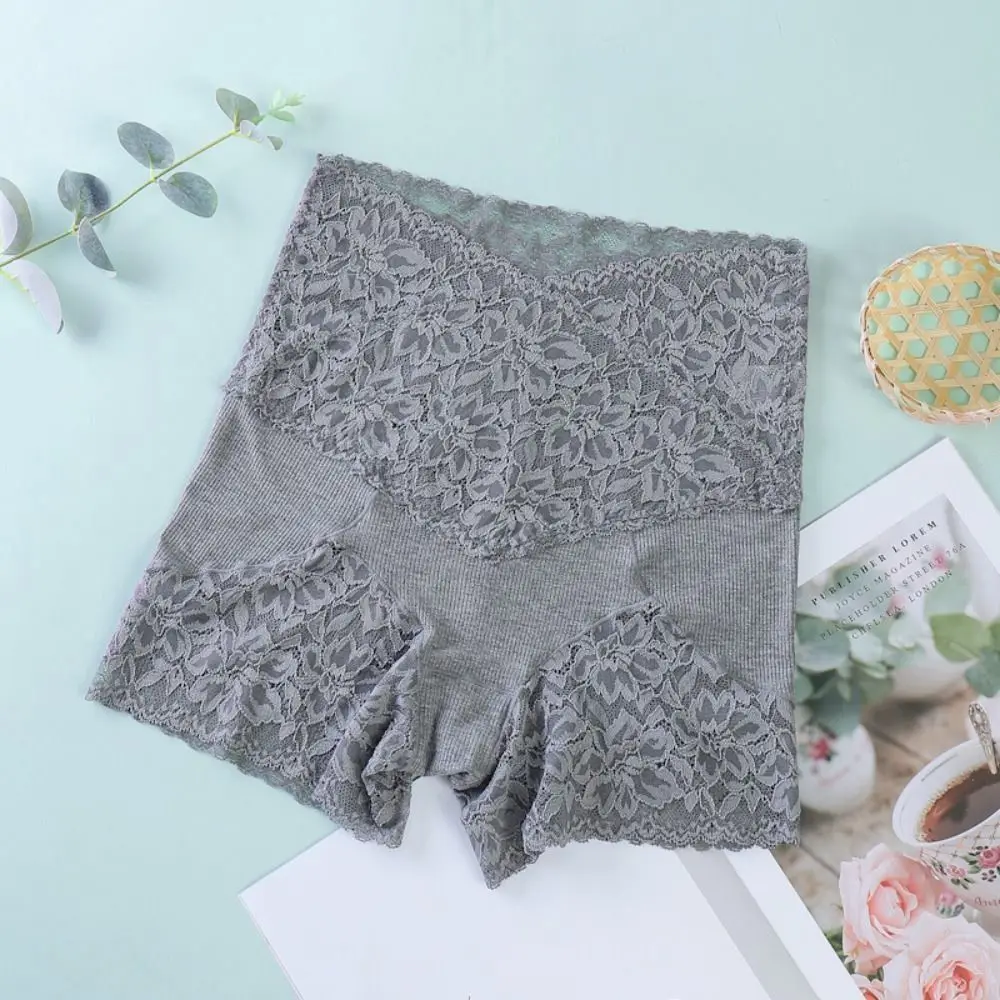 

Transparent Lace Safety Pants Mesh Flower Tummy Control Seamless Shorts Underwear Lingerie Ladies Leggings Shorts Ladies