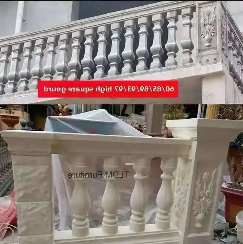Handrail European Retro Roman Columns Fence Mold Home Garden Cement Balcony Vase Column Villa Column Building Garden Decoration