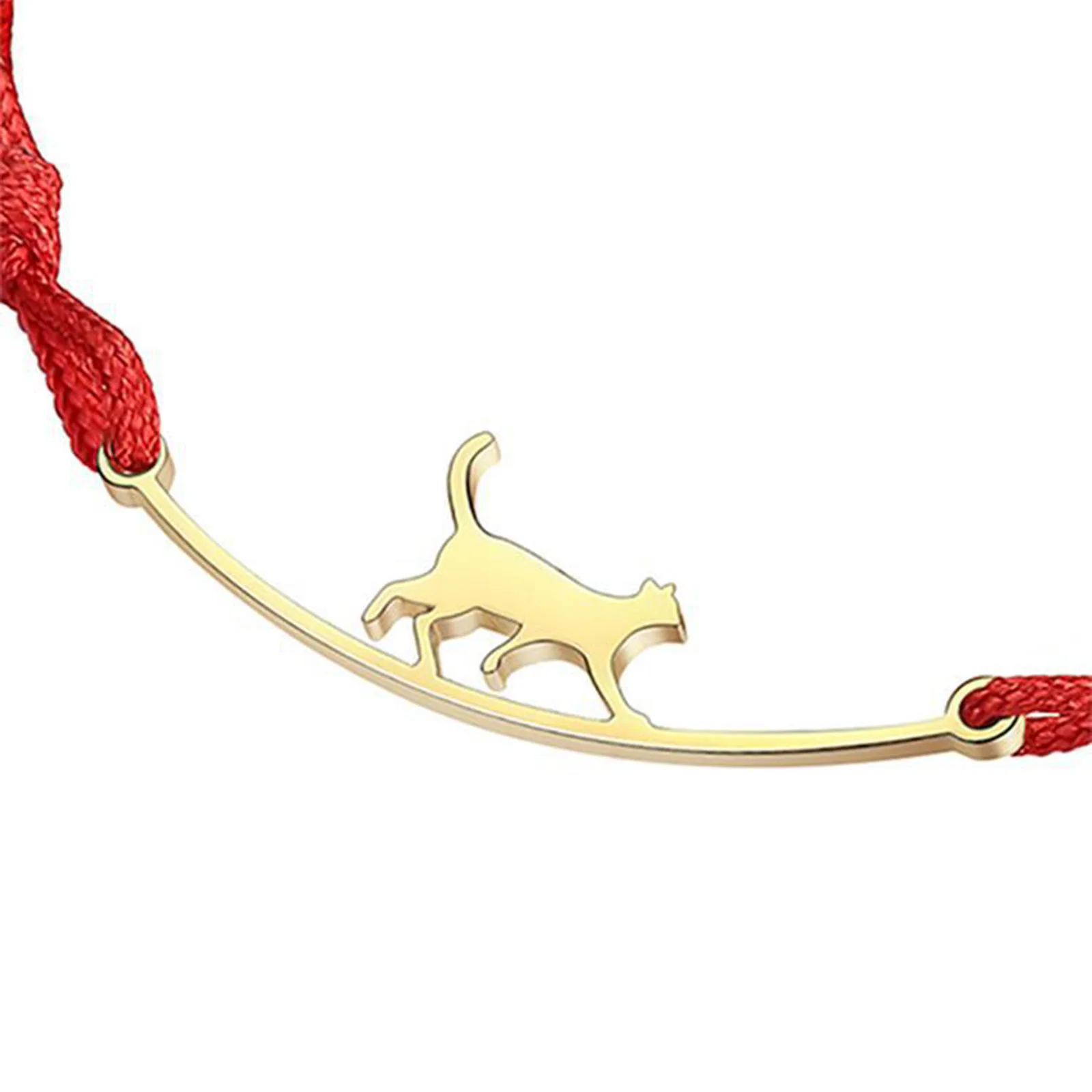 1PC Stainless Steel Cat Animal Connector Charms Metal Simple Connector Jewelry Making Findings Diy Necklace Women Jewelry 31x9mm