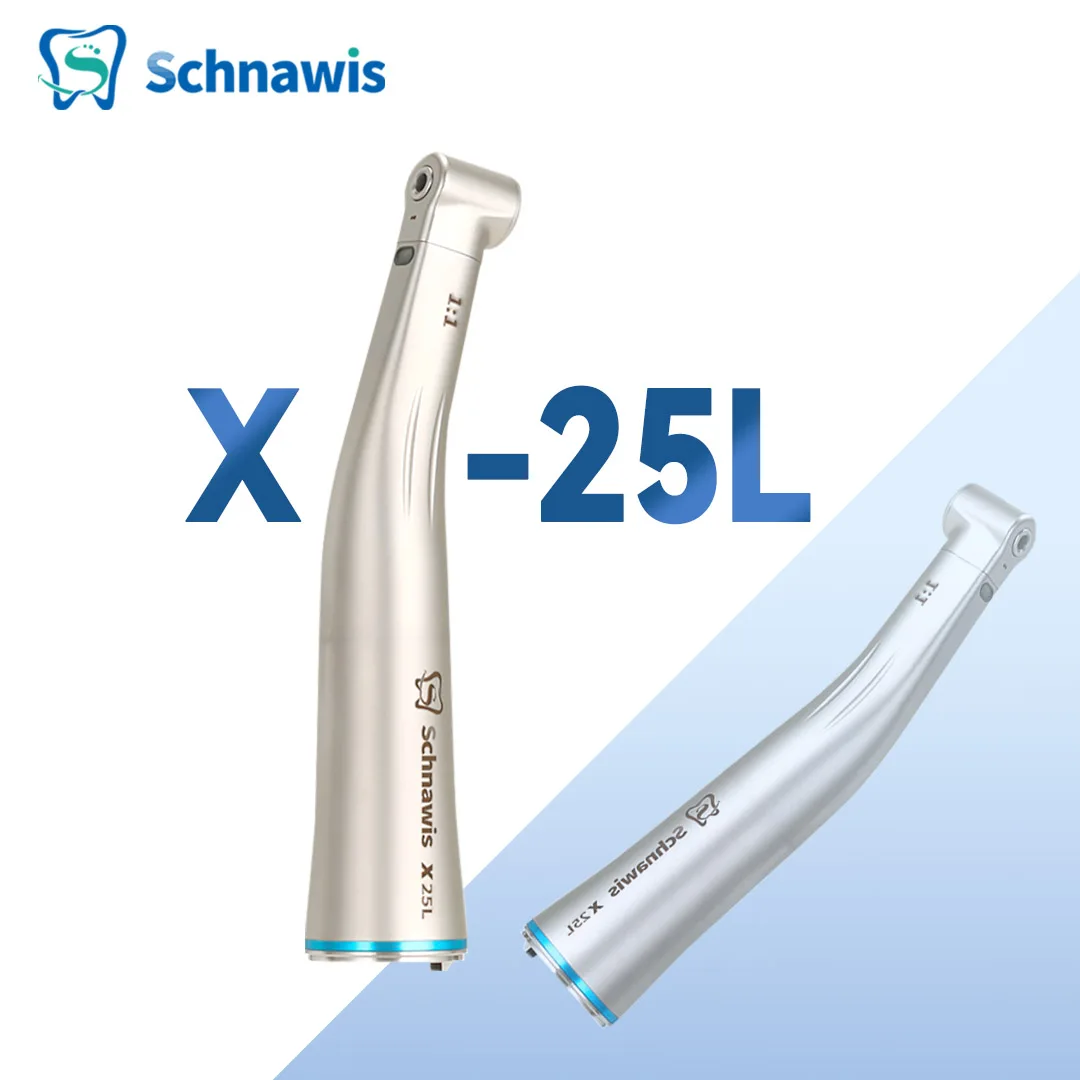 Dentistry contraangulo X95L Dental 1:5 Increasing Speed Handpiece Against Contra Angle LED Optic Fiber Quattro Spray Red Rings