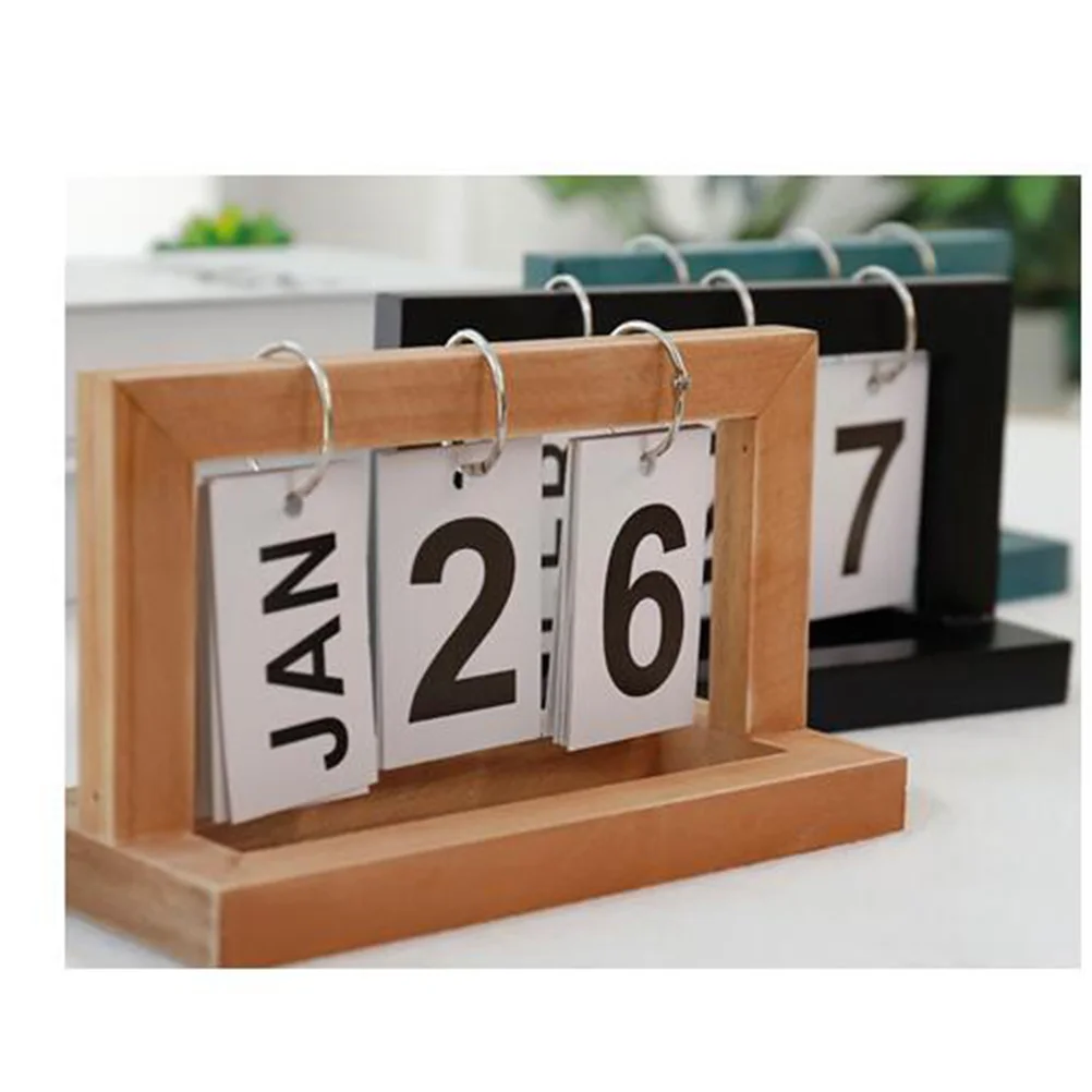 

Wooden Page Turn Calendar Calendars The Office Desk Decoration Turning Creative