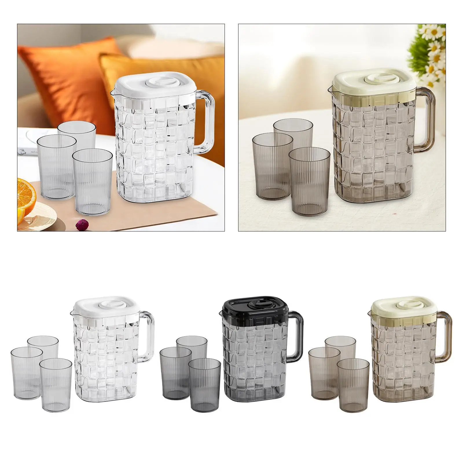 Dzbanek na napoje 2000ml Czajnik na lemoniadę z uchwytem Dzbanek na wodę i lód do kuchni, grillowania, aktywności wewnątrz pomieszczeń, biura, herbaty owocowej