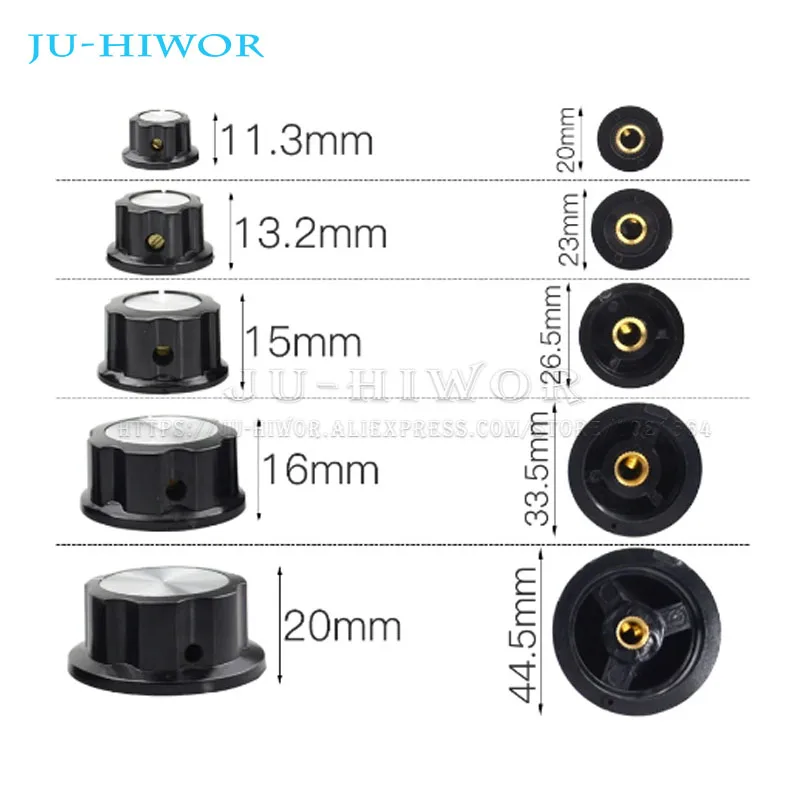 Potentiometer Rotary Switch Knob MF-A01 MF-A02 MF-A03 MF-A04 MF-A05 For 6mm WH118 WX050 3590S RV24YN20S WXD3 RS25