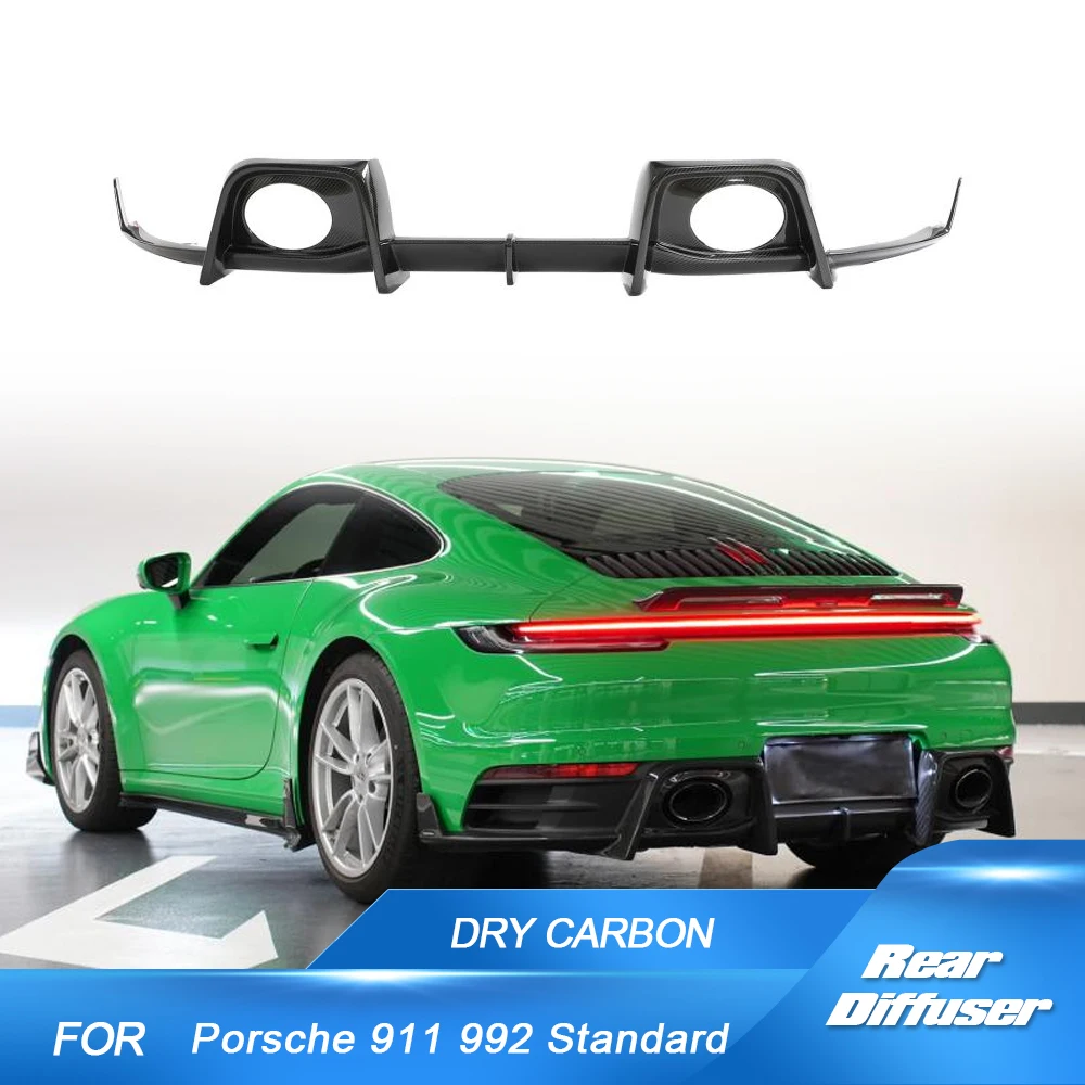 

Car Rear Diffuser Body Kits For Porsche 911 992 Standard 2019-2023 Prepreg Dry Carbon Fiber Rear Lip Lower Protection