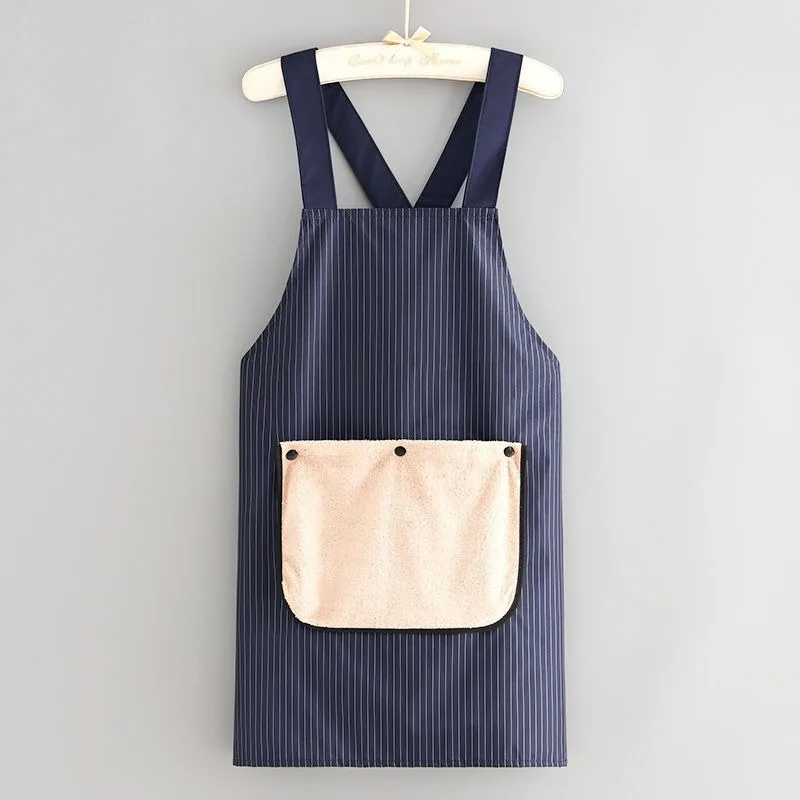 Ärmelloses Restaurant-Uniform mit Kreuzrücken, abnehmbares Handtuch, Antifouling, Kochen, Backen, wasserdichte Küchenschürze