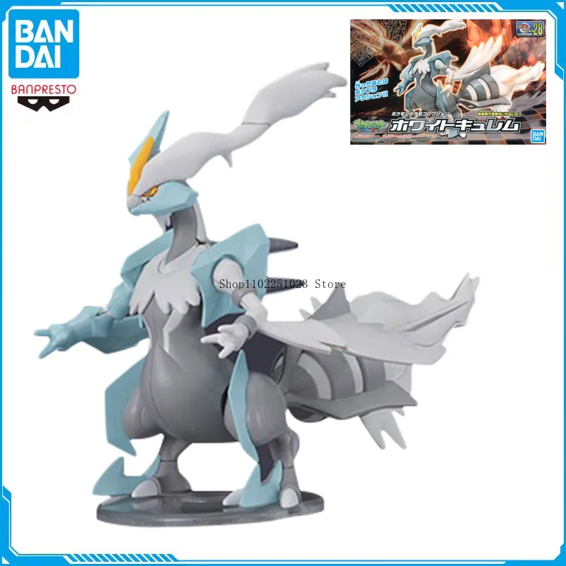 

Bandai Original Pokemon White Kyurem No.28 Evolution Kit Anime Action Figures Assembly Model Toy Gift for Kids