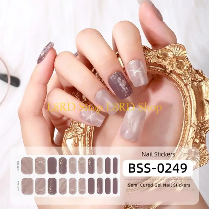 L8RD eleganti adesivi per unghie in gel UV involucri completi facili e resistenti da applicare perfetti per appuntamenti serali