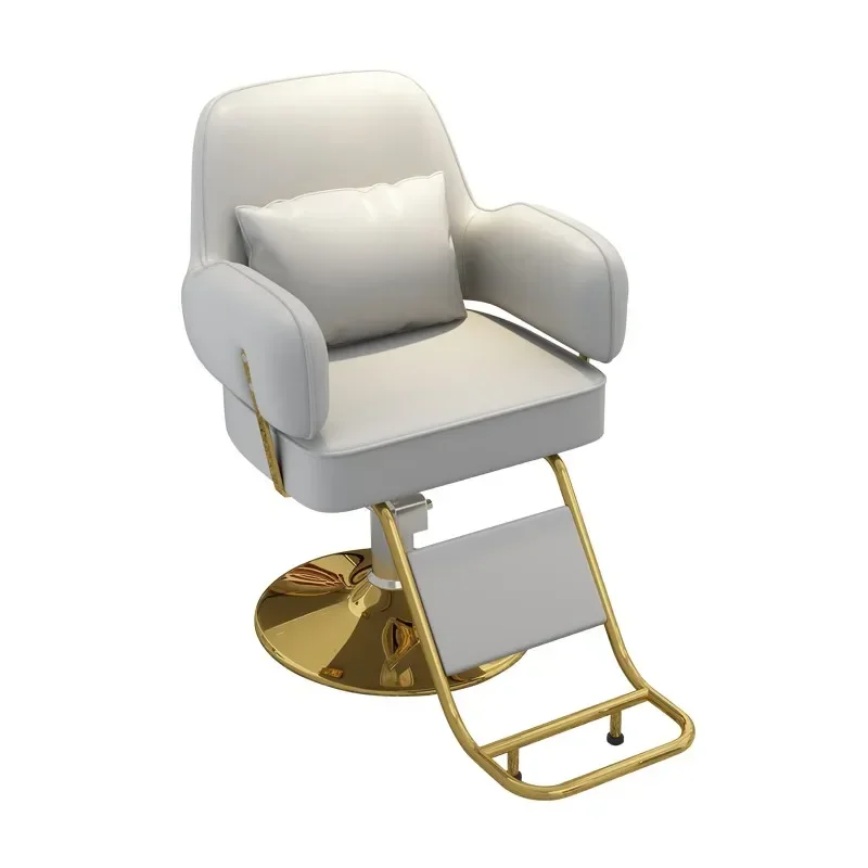 

Barbershop Men Barber Chair Luxury Personalized Beauty Gold Barber Chair Swivel Designed Salon Furniture