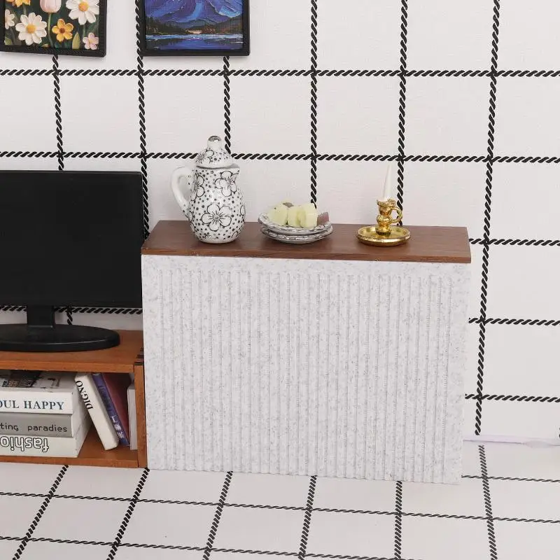 1/12 Scale Dollhouse Miniature Furniture Shelf Cabinet Operator Counter Bar Dollhouse Kitchen Accessory