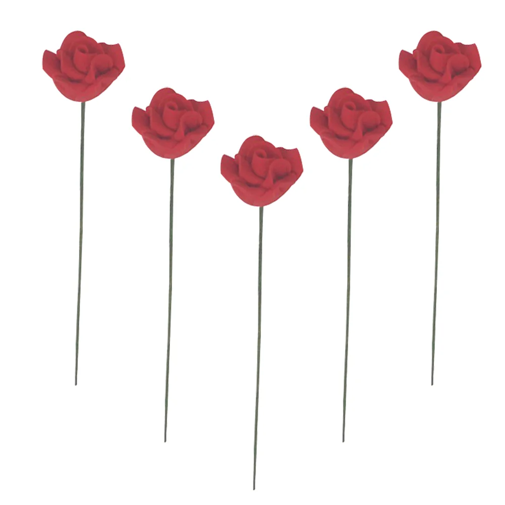 5 Pcs Dollhouse Bouquet Mini Landscape Flower Model Simulation Table Accessory Artificial Ornament Miniature Flowers