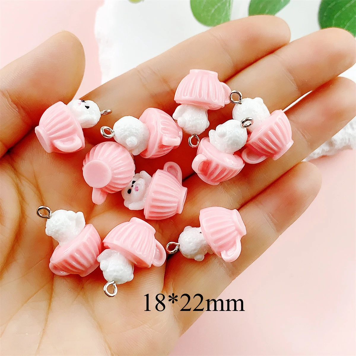 30Pcs 3D Cute Mini Cup Puppy Charms Cartoon Animal Dog Resin Pendant For Bags Phone Keychains Earrings DIY Crafts Jewelry Make