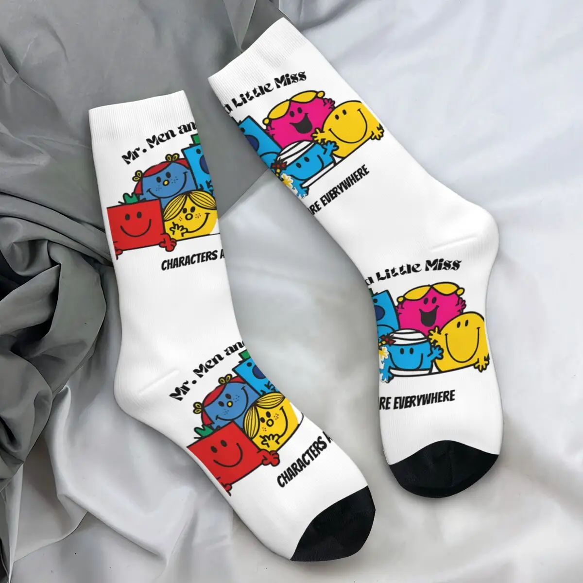 

Чулки Mr. Men Little Miss с мультяшным рисунком, готические носки, весенние нескользящие носки, качественные мужские носки для скалолазания