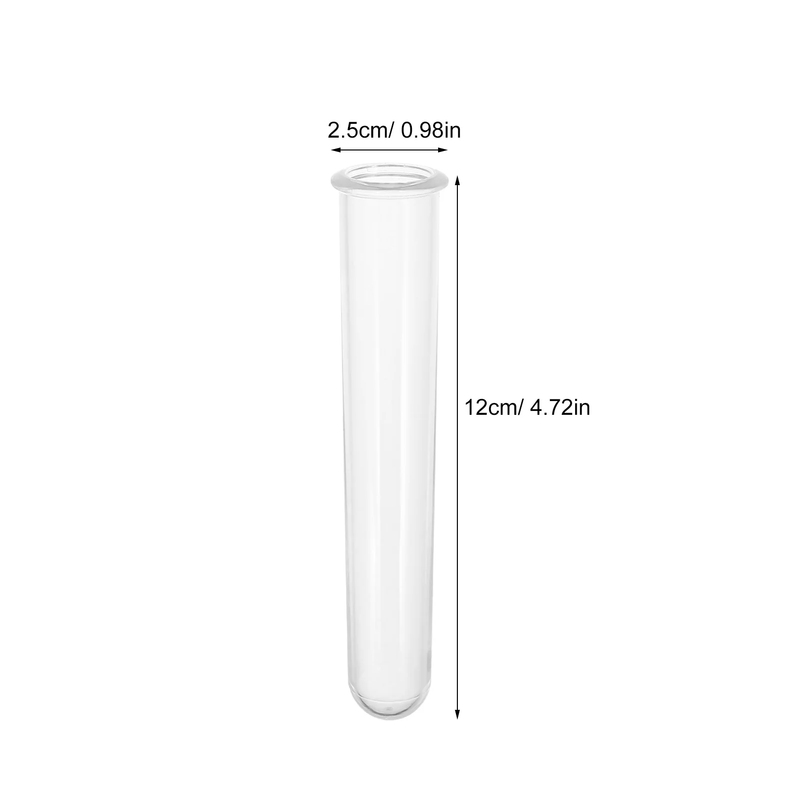 10 قطعة أنابيب اختبار الاكريليك قوارير مختبر واضحة لتخزين العينات السائلة التجارب العلمية حاويات المختبرات القابلة لإعادة الاستخدام