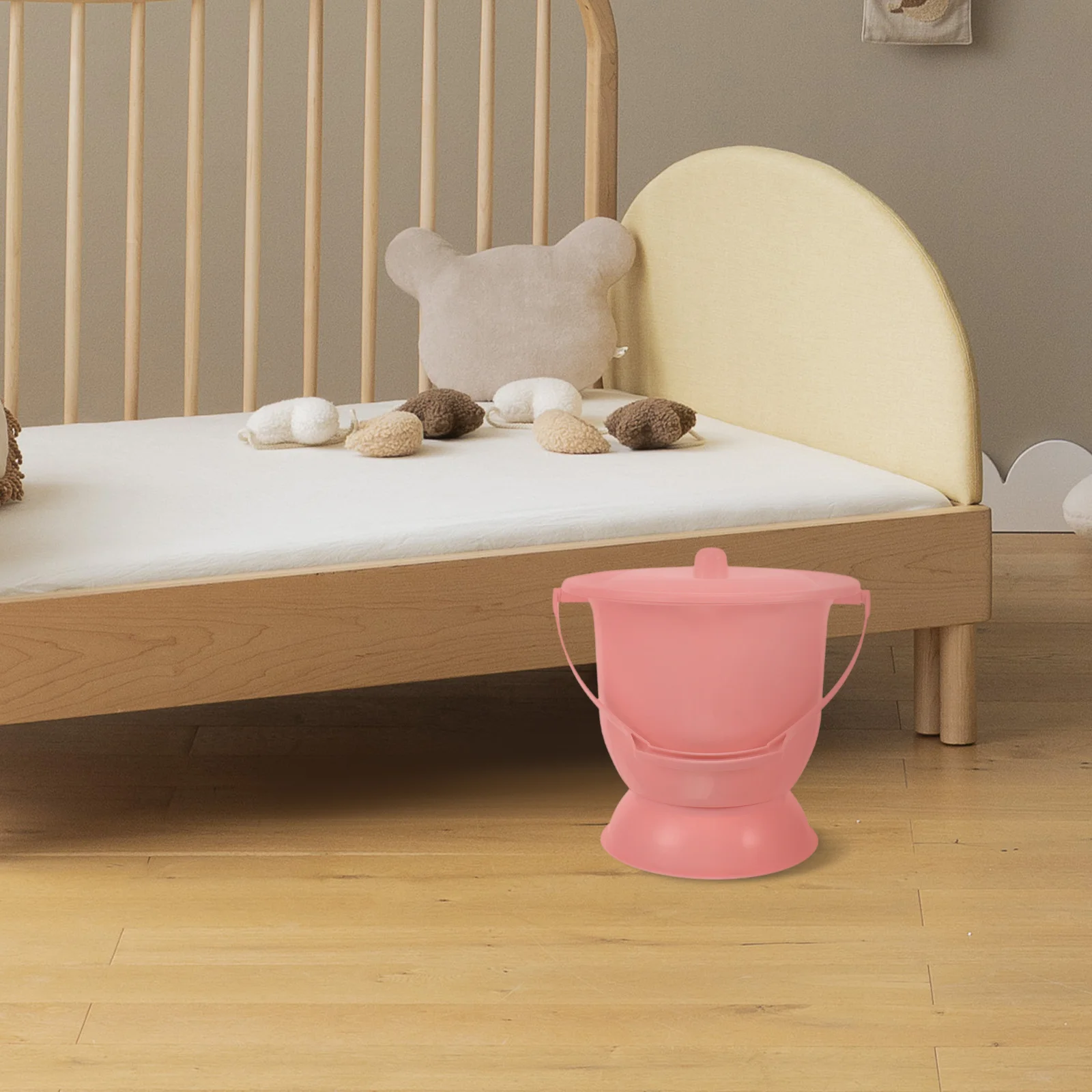 وعاء غرفة سرير بلاستيكي لغرفة النوم، مبولة محمولة، خفيفة الوزن، دلو بول متين، حواف ناعمة، سهلة التنظيف، قابلة لإعادة الاستخدام