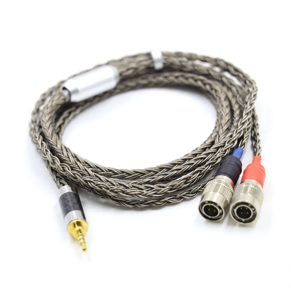 16 كور مطلي بالفضة 2.5 مللي متر/4pin XLR كابل ترقية سماعة الرأس المتوازن للسيد مكبرات الصوت إيثر ألفا دوج برايم