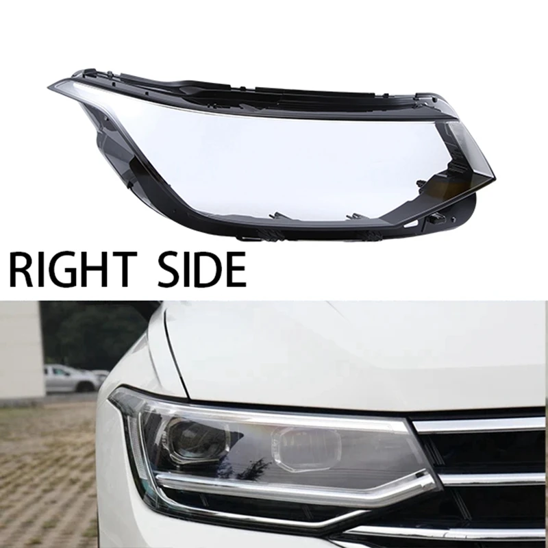 For Volkswagen VW Tiguan L 2022 Head Light Lamp Cover Shade Transparent Lampshade Headlight Shell Organic Glass