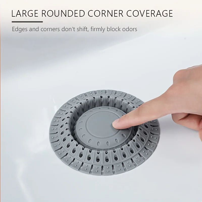 1pc Bathtub Drain Hair Catcher, High-Quality Silicone Shower Hair Catcher, Foldable Hair Guard Suitable for Pop-Up&Showers