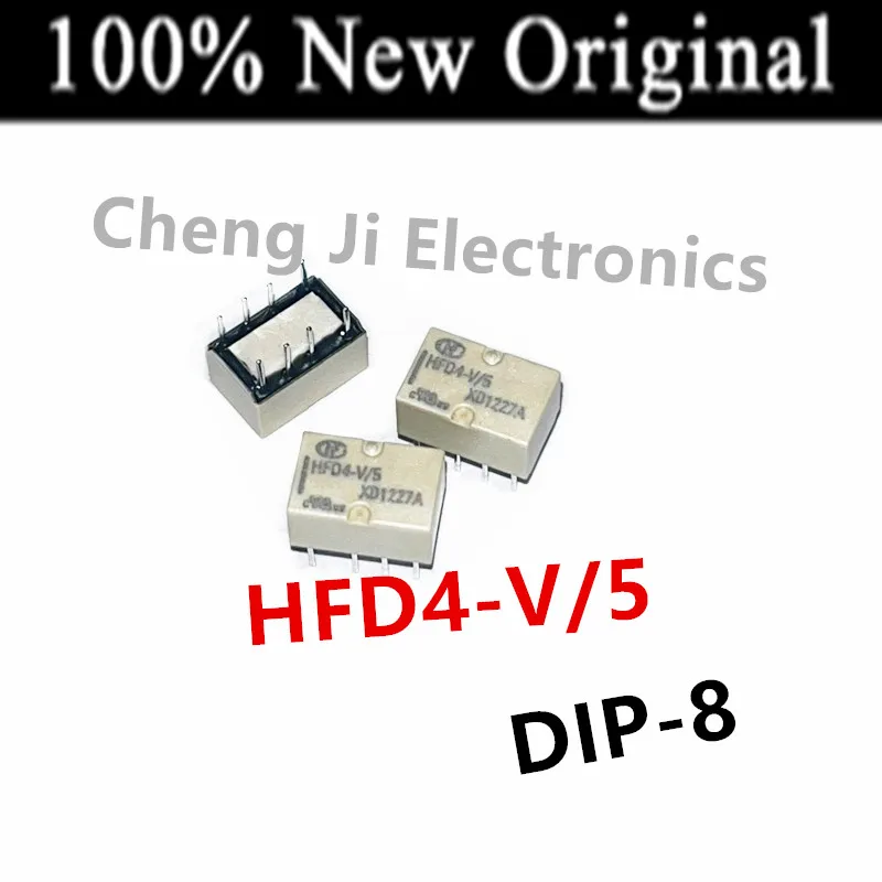 10PCS/Lot   HFD4-V/5 、HFD4-V/12 、HFD4-V/24   DIP-8   New small signal relay   HFD4-V-5 、 HFD4-V-12 、 HFD4-V-24