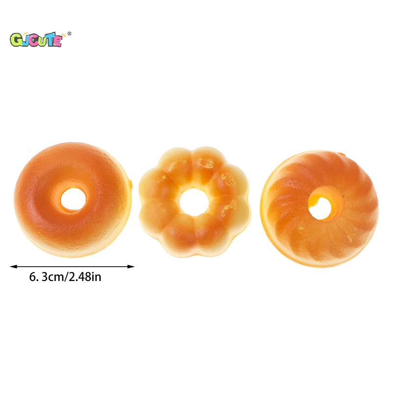 Simulação criativa donuts espremer alívio do estresse brinquedos spoof comida artificial lento subindo espremer brinquedos spoof tease pessoas brinquedo