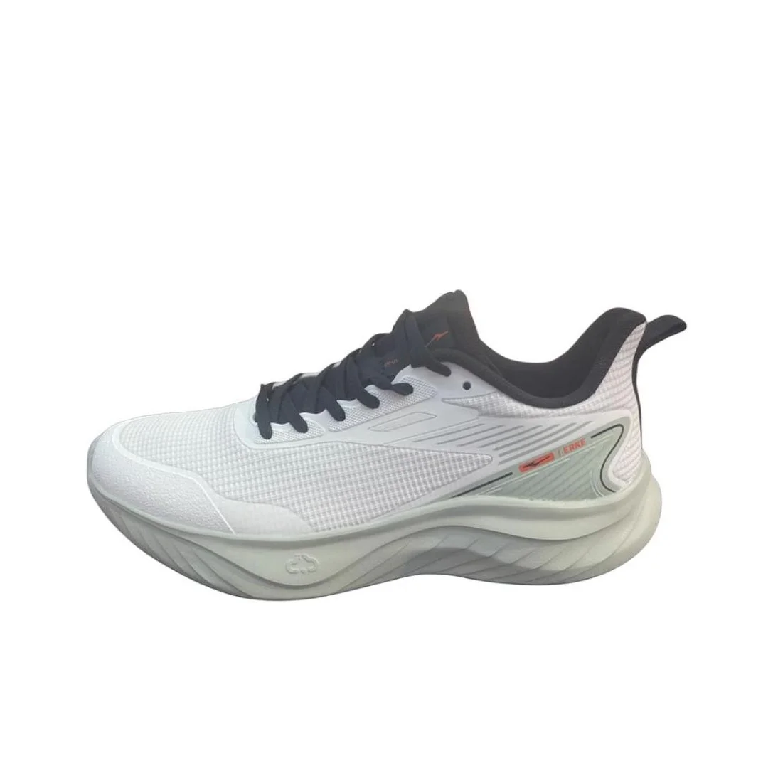 Erke Synthetic Leather Cushioning, Wear Resistant Low top Casual Running Shoes Men's White 11124403283-001