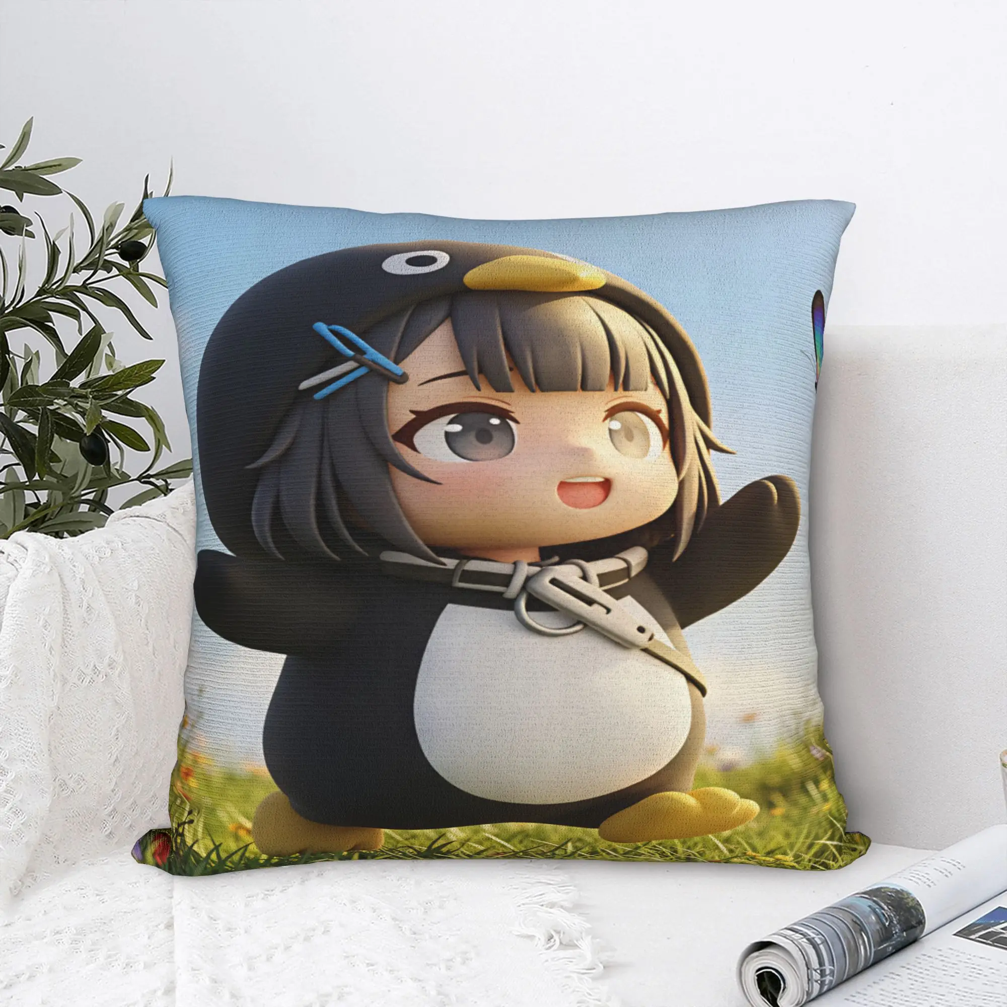 Gugu Gaga Penguin Pillow Case  Comfy Pillow Cover For Office Car Home Decor Funny Pillowcases