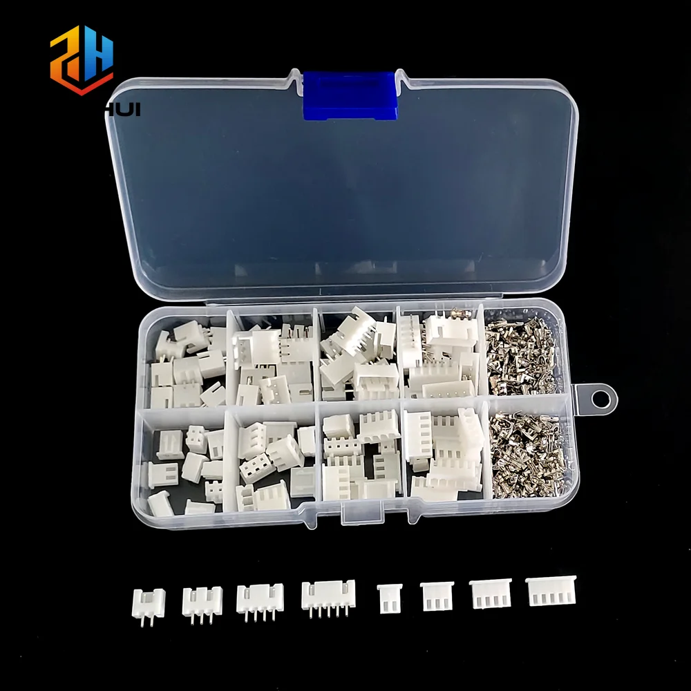 230pcs/box JST XH 2.54mm Pitch Connector Kit - 2/3/4/5Pin Housing, Terminal & Pin Header for DIY Electronics