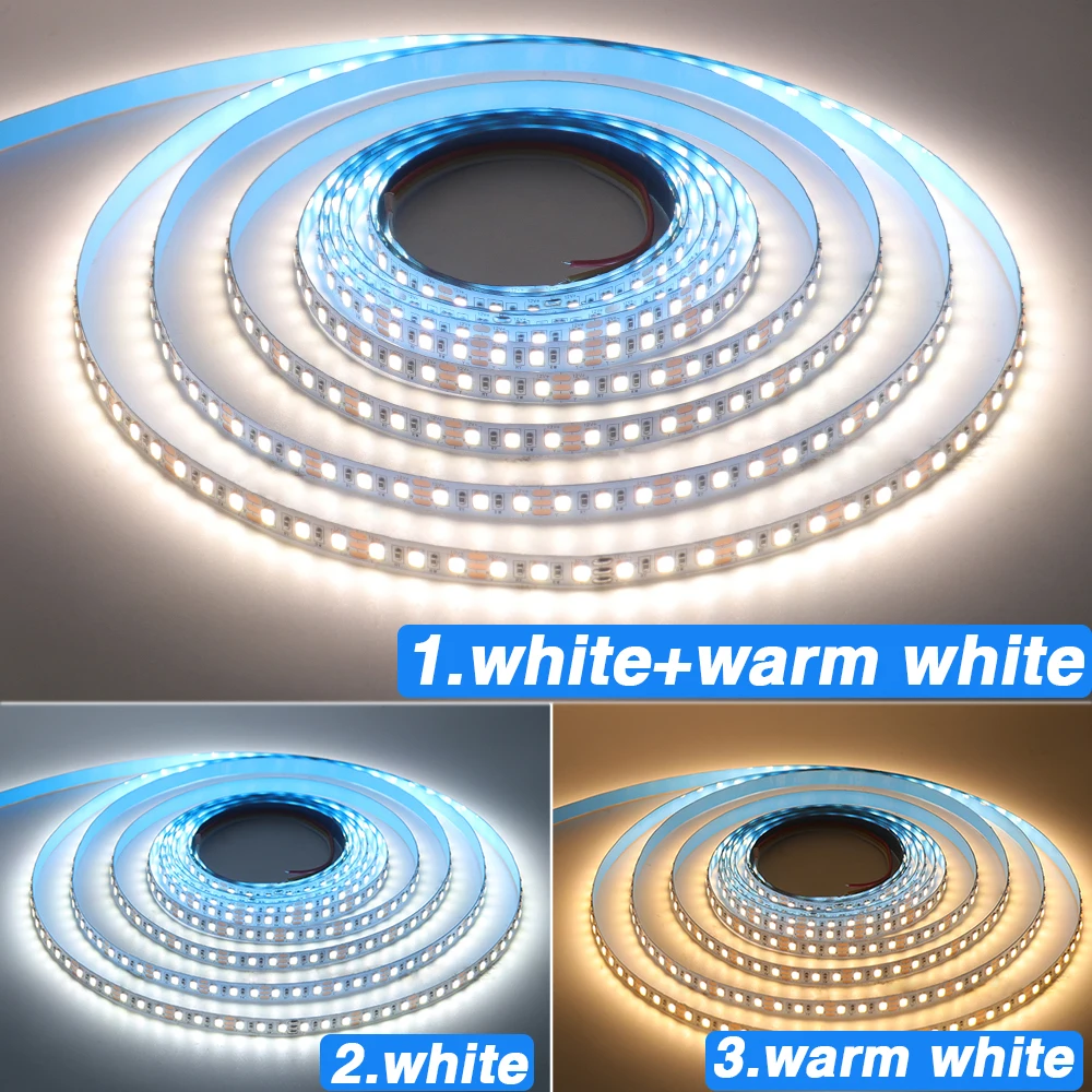 5M/rolka DC 12V 24V CCT taśma LED 120 diod SMD 2835 elastyczna taśma wstążkowa lampa sznur oświetleniowy do wystroju domu