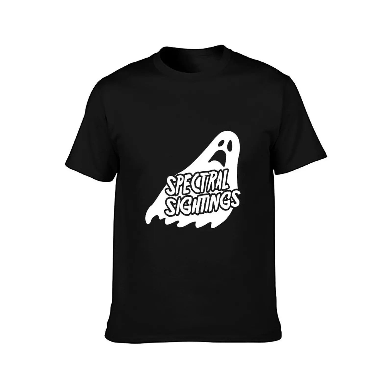 Spectral Sightings Ghost Hunters T-Shirt, Summer Casual Cotton Tee, Oversized Streetwear Tops, Vintage Graphic Print