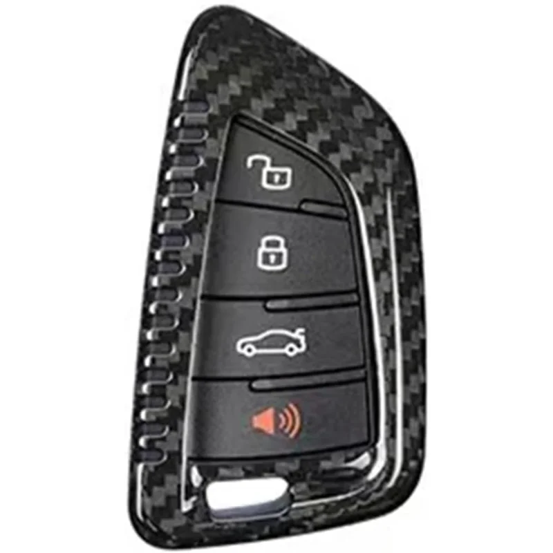 

Compatible For Toyota Supra A90 MK5 2019 2020 2021 Car Genuine Carbon Fiber Remote Smart Key Case Key Fob Case Holder Cover Trim