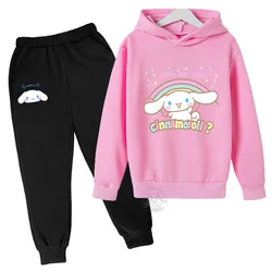 cinnamoroll children's autumn street fashion suit boys and girls suit children's sports pullover + sweatpants outdoor sports sui