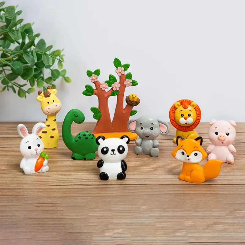 

Woodland Animal Cake Decor Jungle Forest Safari Lion Panda Rabbit Cake Topper Happy One 1st Birthday Party For Kid Baby Shower