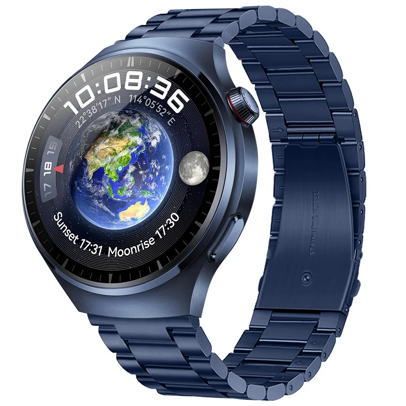 Pulseira de aço inoxidável de 20mm ou 22mm para huawei watch gt4/gt3/gt2/ 2pro/gt5/5pro/buds/ultimate/runner pulseira