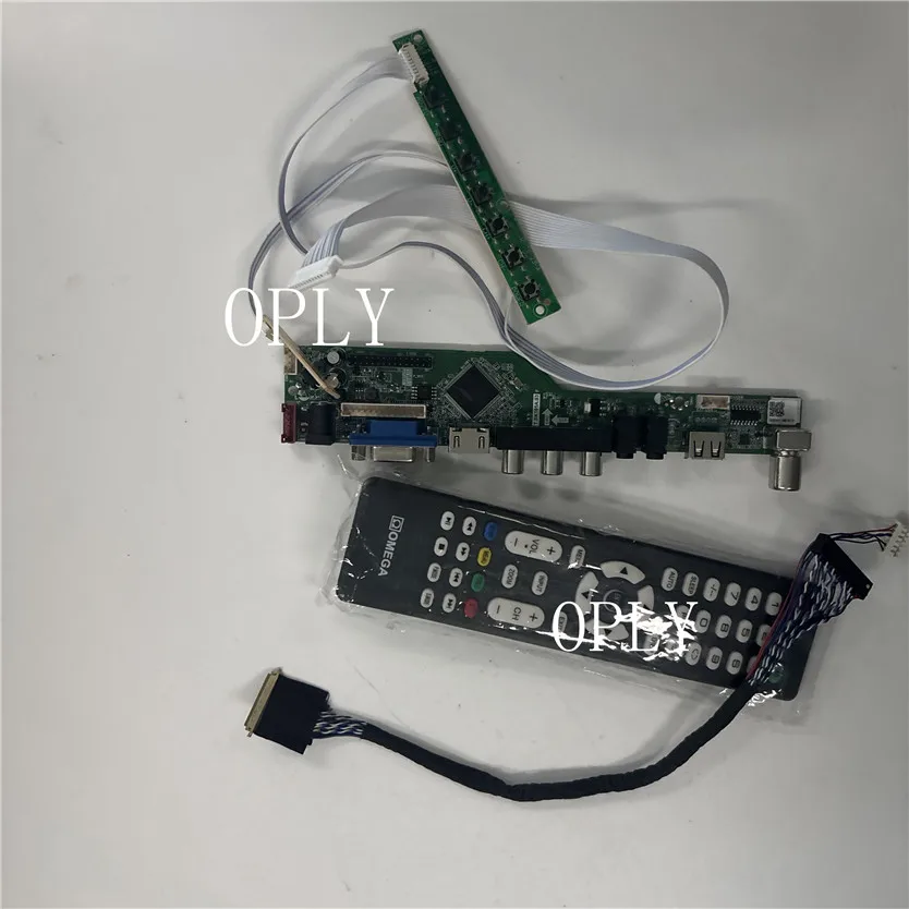 TV HDMI-compatible RF USB Controller board kit for Samsung LTN140AT21 LTN140AT21-001 1366x768 14" AV VGA Audio LED DIY Screen