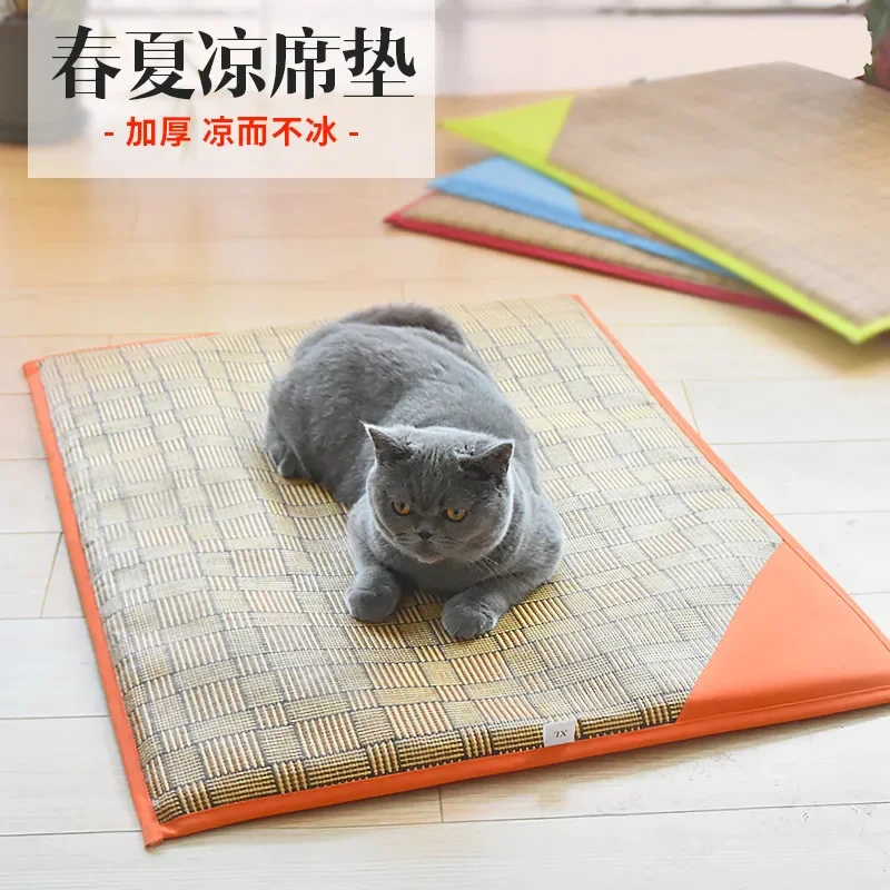 Dog Mat Summer Dog Cat Sleeping Mat Floor Mat Resistant To Biting Cats