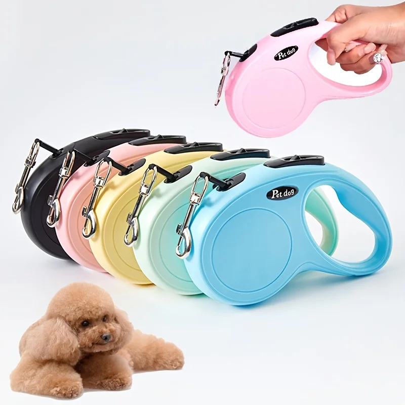 

1Pc 3-Meter Retractable Pet Leash, Durable Walking Lead for Outdoor Dog Daily Activities
