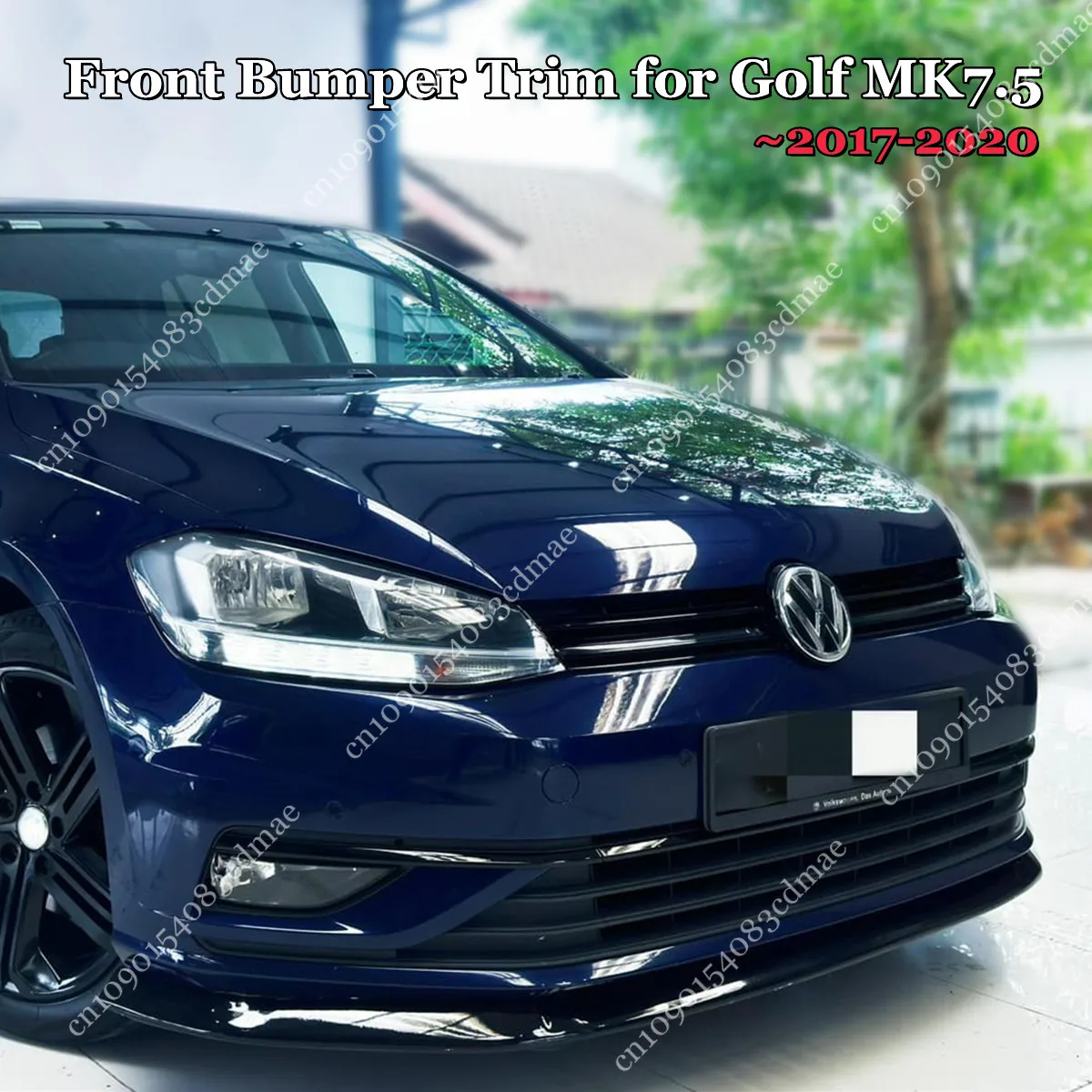 Front Bumper Grille Trim for VW Golf MK7.5 Facelift TDI TSI 2017 2018 2019 2020 Splitter Tuning Blackening Body Kit ABS UV Coat