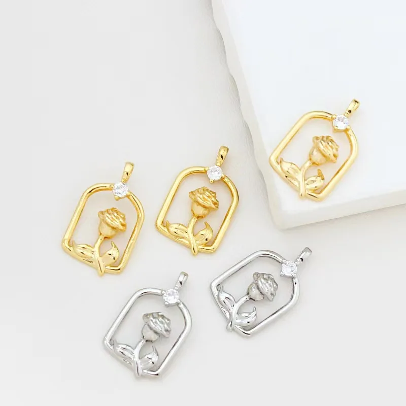 قلادة سبيكة جديدة 10 قطعة/دفعة 15*20 مللي متر DIY مناسبة للقلائد والحقائب وأبازيم الأحذية والحرف اليدوية