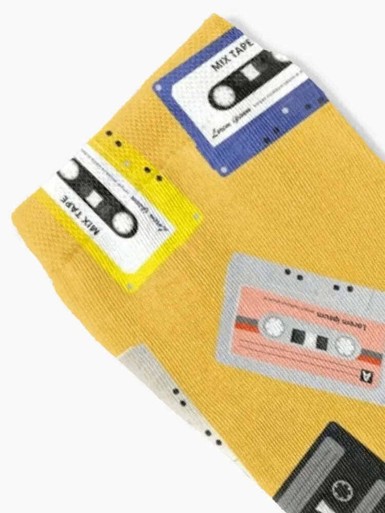 Retro Vintage Cassette Tape Pattern Socks christmass gift Non-slip Man Socks Women's