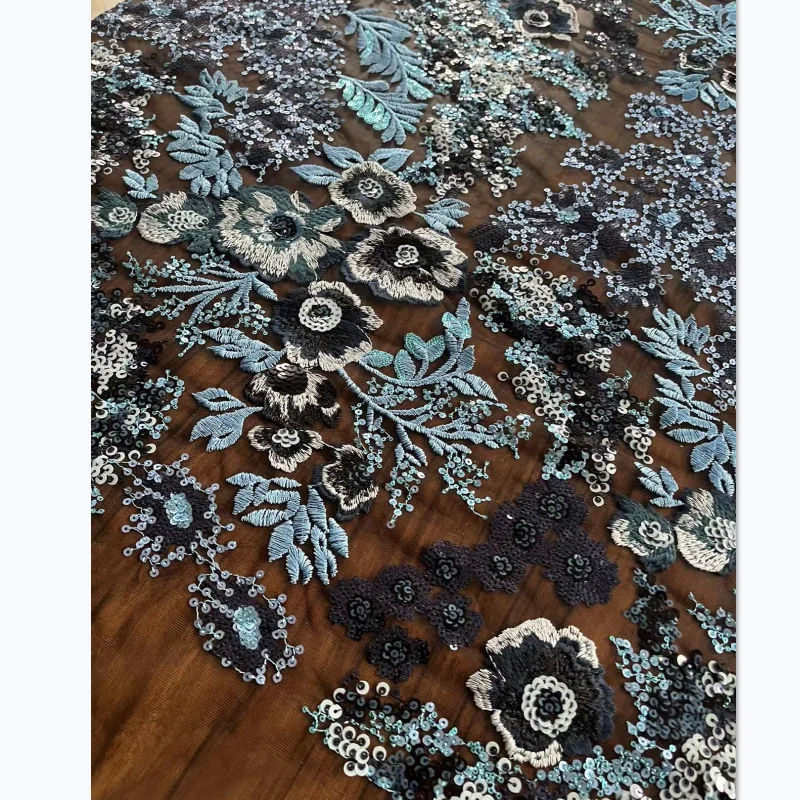 high-definition-multi-color-heavy-work-embroidery-crystal-sequins-black-lace-fabric-dress-embroidery-material